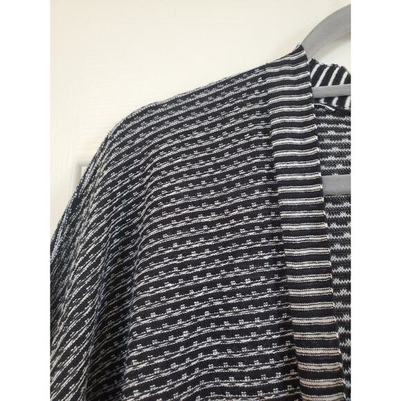 Eileen Fisher 100% Organic Linen Black White Knit Kimono Cardigan NWT, Medium - Picture 6 of 14